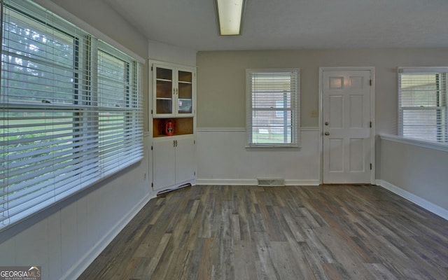 37 Cunningham Dr, Hartwell, GA 30643 - unfurnished dining area featuring dark wood finished floors and baseboards