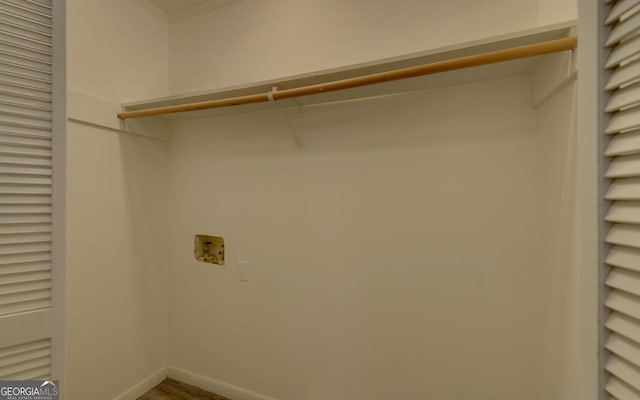 37 Cunningham Dr, Hartwell, GA 30643 - laundry room with hookup for a washing machine and crown molding