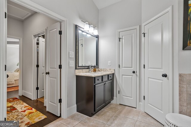 452 Rockford Pass, Marietta, GA 30064 - full bath featuring vanity, connected bathroom, and tile patterned floors