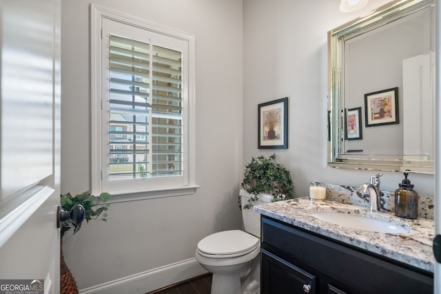 452 Rockford Pass, Marietta, GA 30064 - half bathroom featuring vanity and wood finished floors