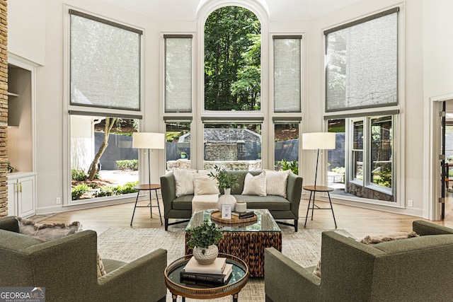 625 Wynfield Ct, Roswell, GA 30076 - sunroom featuring wood finished floors and baseboards