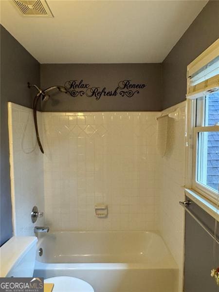 1464 Chatsworth Trce, Lawrenceville, GA 30044 - bathroom with toilet and shower / bathtub combination