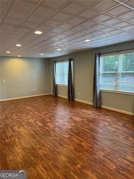 1464 Chatsworth Trce, Lawrenceville, GA 30044 - spare room with wood finished floors and recessed lighting