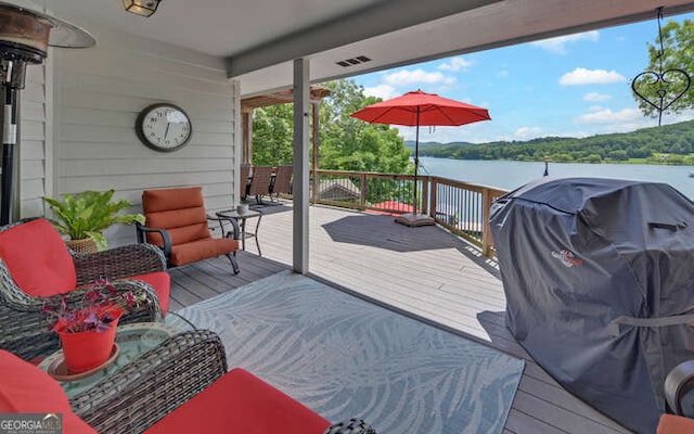 212 Windjammer Dr, Hiawassee, GA 30546 - deck with a water view and grilling area