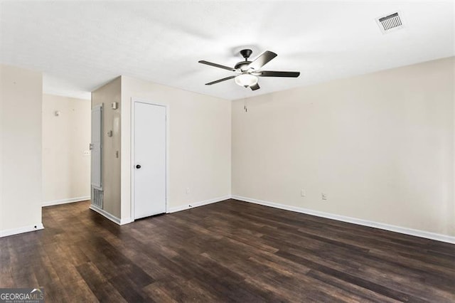 4146 Monclair, Columbus, GA 31907 - empty room featuring dark wood finished floors and a ceiling fan