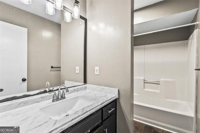 4146 Monclair, Columbus, GA 31907 - full bath featuring vanity, wood finished floors, and shower / tub combination