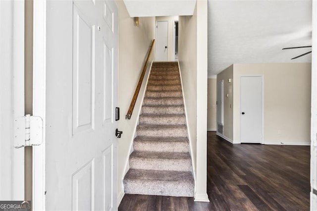 4146 Monclair, Columbus, GA 31907 - staircase with wood finished floors and baseboards