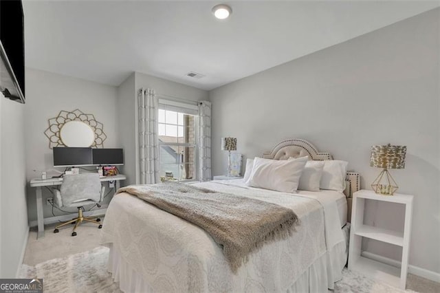 1969 Lanier Harbor Pt, Buford, GA 30518 - bedroom featuring light colored carpet and an office area