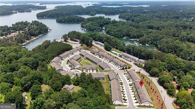 1969 Lanier Harbor Pt, Buford, GA 30518 - aerial view of a large body of water and a heavily wooded area