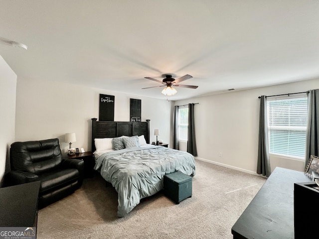 312 Indian River Dr, Jefferson, GA 30549 - bedroom featuring light carpet and ceiling fan