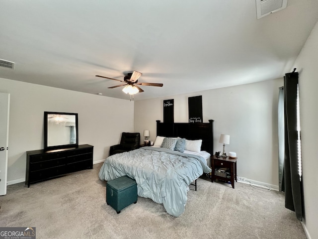 312 Indian River Dr, Jefferson, GA 30549 - bedroom featuring light colored carpet and ceiling fan