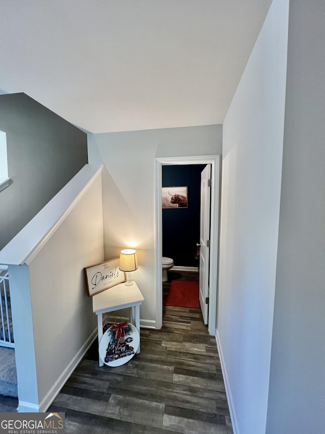 312 Indian River Dr, Jefferson, GA 30549 - hallway featuring wood finished floors and baseboards