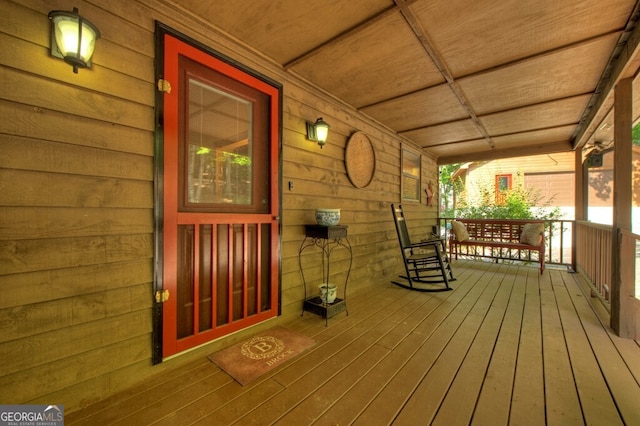 191 Deer Run Rd, Blairsville, GA 30512 - view of wooden porch
