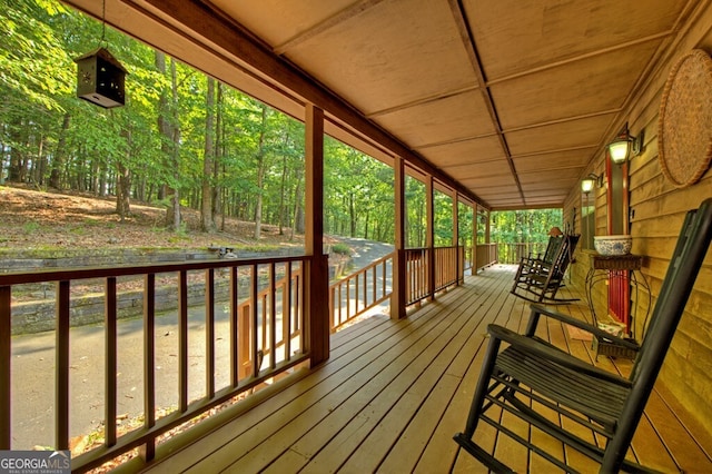 191 Deer Run Rd, Blairsville, GA 30512 - view of wooden porch