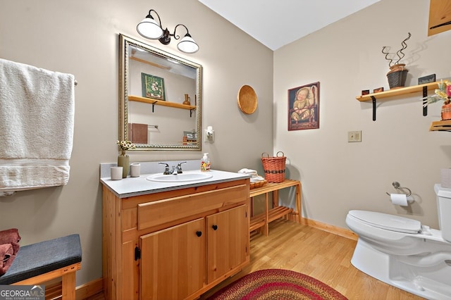 191 Deer Run Rd, Blairsville, GA 30512 - bathroom with wood finished floors and vanity