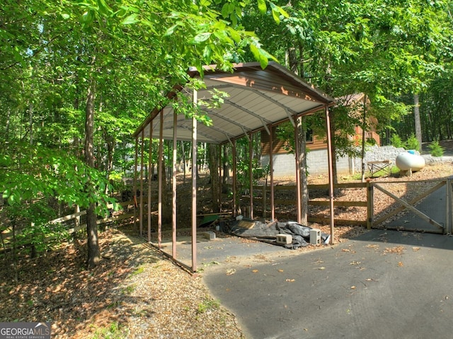 191 Deer Run Rd, Blairsville, GA 30512 - exterior space with a detached carport and a gate