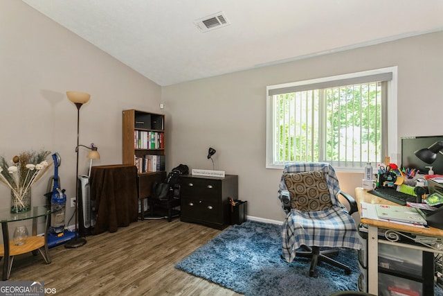 2069 Countydown Ln, Stone Mountain, GA 30088 - office with wood finished floors and lofted ceiling