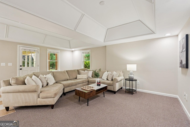 665 Greenview Ter, Milton, GA 30004 - living room featuring light carpet and baseboards