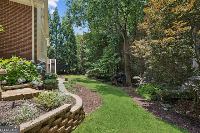 665 Greenview Ter, Milton, GA 30004 - view of grassy yard with stairs