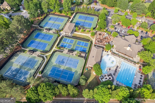 665 Greenview Ter, Milton, GA 30004 - aerial view of a pool