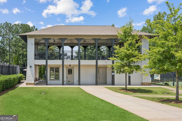 665 Greenview Ter, Milton, GA 30004 - view of front facade featuring a balcony and board and batten siding