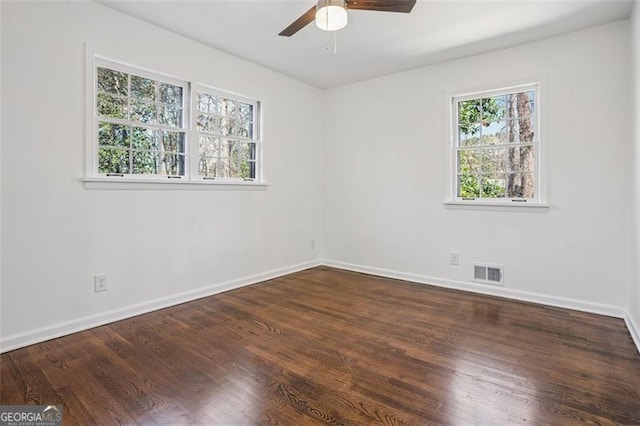 335 Amberidge, Atlanta, GA 30328 - unfurnished room with ceiling fan and wood finished floors