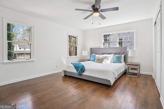 335 Amberidge, Atlanta, GA 30328 - bedroom featuring wood finished floors and a ceiling fan