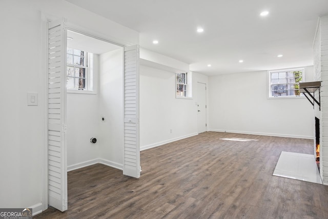 335 Amberidge, Atlanta, GA 30328 - basement with recessed lighting and wood finished floors