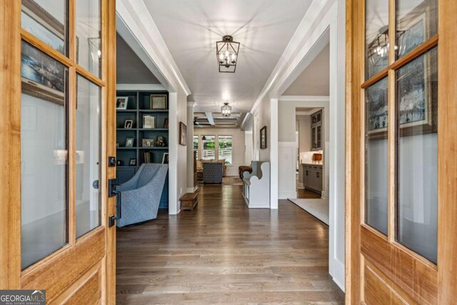 6326 Point Twenty Two, Gainesville, GA 30506 - entryway with wood finished floors and crown molding