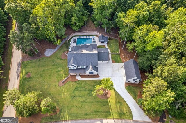 6326 Point Twenty Two, Gainesville, GA 30506 - aerial view of property and surrounding area featuring a pool