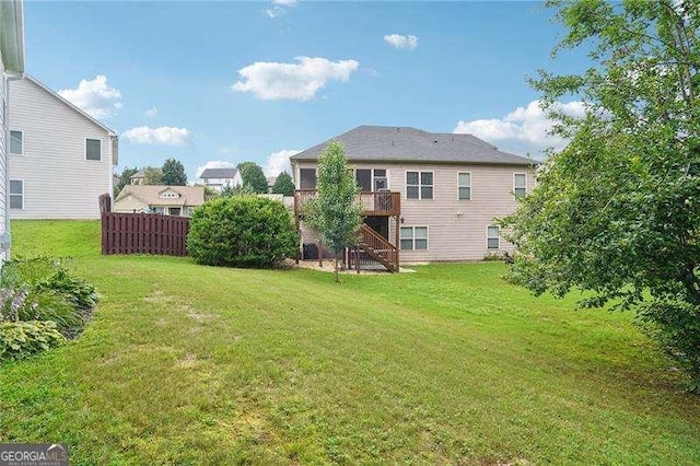 233 Hampton Station Blvd, Canton, GA 30115 - view of yard with stairway and a deck