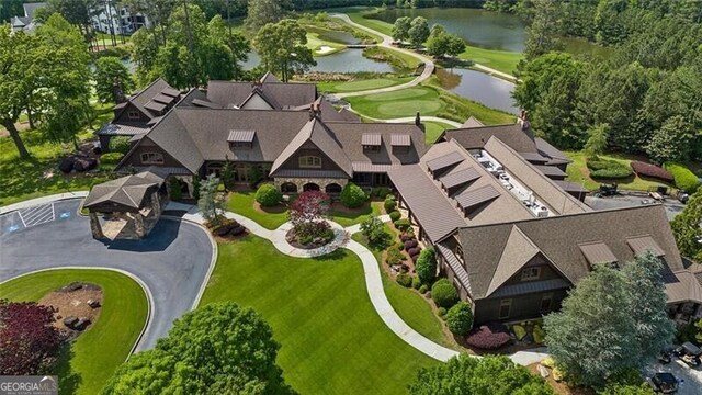 4634 Whitestone Way, Suwanee, GA 30024 - drone / aerial view of a large body of water and a local golf course