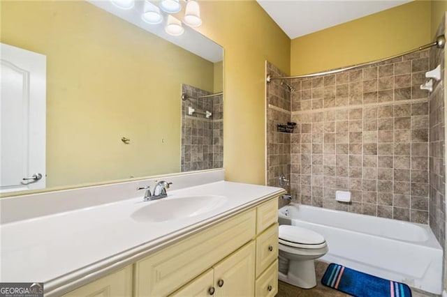 205 Camden Creek Ct, Lawrenceville, GA 30043 - full bath featuring vanity, washtub / shower combination, and tile patterned floors