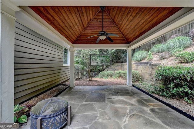 205 Camden Creek Ct, Lawrenceville, GA 30043 - view of patio / terrace featuring ceiling fan