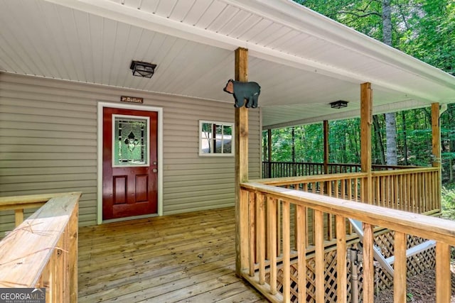 215 Souther Meadow Dr, Blairsville, GA 30512 - view of wooden terrace
