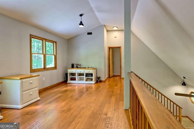 215 Souther Meadow Dr, Blairsville, GA 30512 - interior space with lofted ceiling and light wood-type flooring