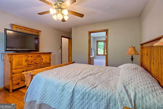 215 Souther Meadow Dr, Blairsville, GA 30512 - bedroom with wood finished floors and ceiling fan