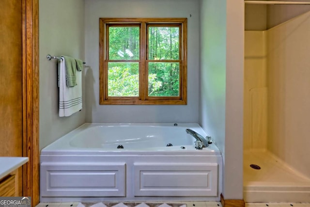 215 Souther Meadow Dr, Blairsville, GA 30512 - bathroom featuring a whirlpool tub and a shower