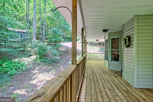 215 Souther Meadow Dr, Blairsville, GA 30512 - view of wooden porch