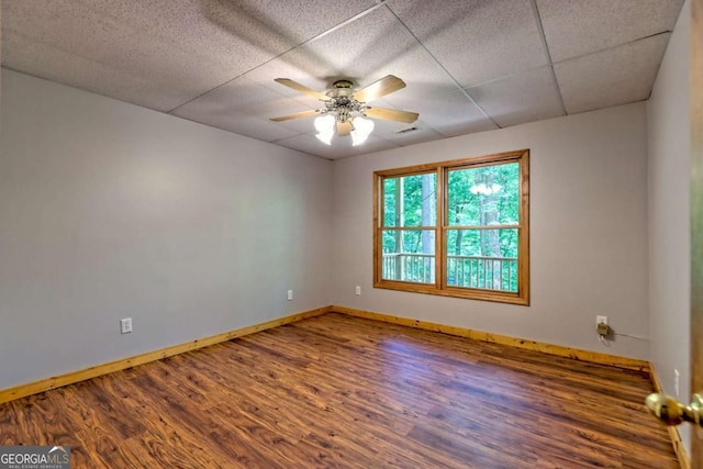 215 Souther Meadow Dr, Blairsville, GA 30512 - unfurnished room with wood finished floors and ceiling fan