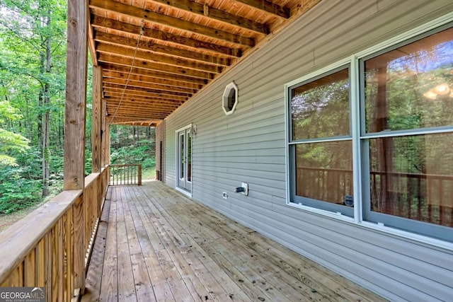 215 Souther Meadow Dr, Blairsville, GA 30512 - view of wooden terrace