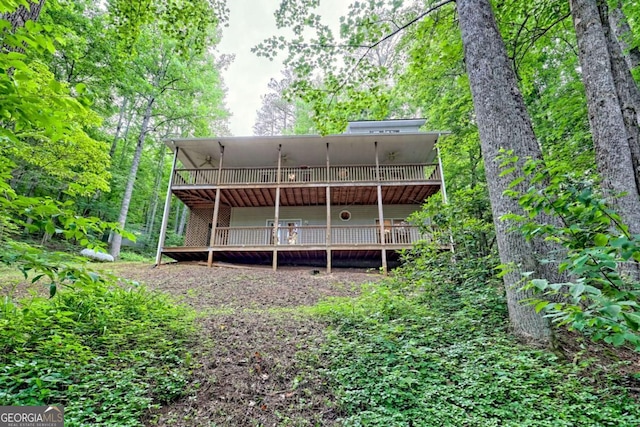 215 Souther Meadow Dr, Blairsville, GA 30512 - back of house with a wooden deck