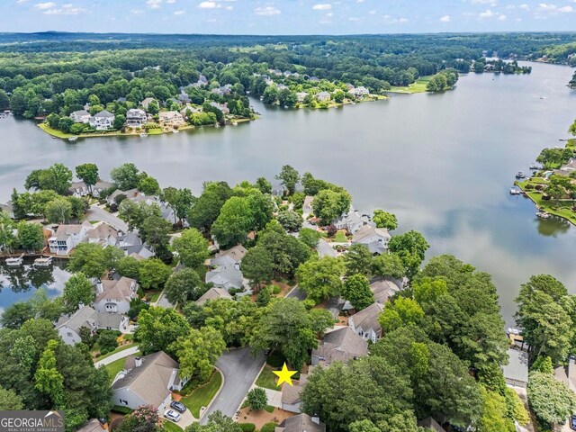 1605 Spinnaker Dr, Alpharetta, GA 30005 - aerial view of residential area with a nearby body of water