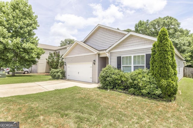 208 Flowing Meadows Dr, Kathleen, GA 31047 - view of front of property with concrete driveway, a garage, and a front lawn