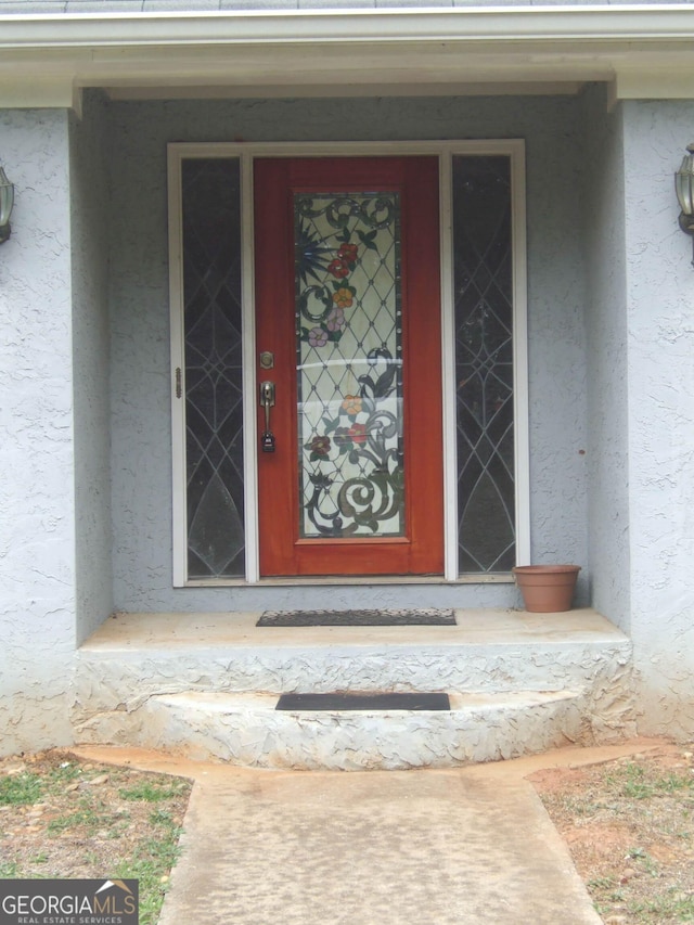1455 River Cove Rd, Social Circle, GA 30025 - entrance to property featuring stucco siding