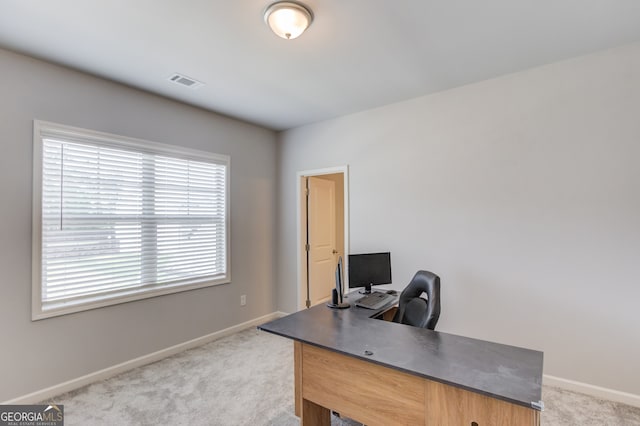 396 Brant Cir, Jefferson, GA 30549 - home office featuring light colored carpet and baseboards
