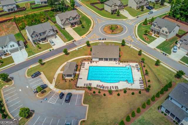 396 Brant Cir, Jefferson, GA 30549 - aerial view of residential area featuring a pool area