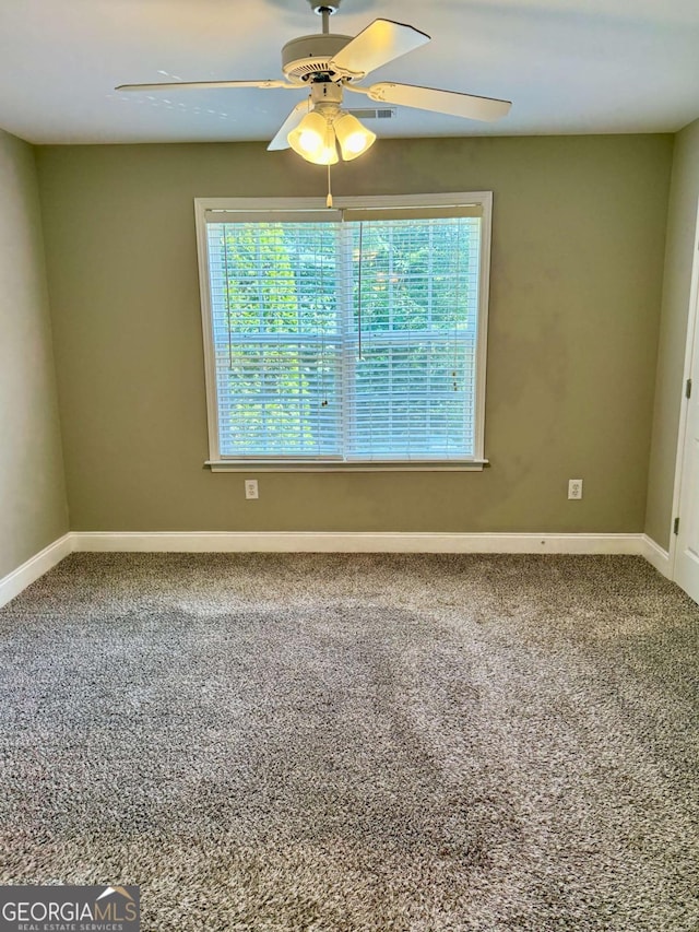 460 Barnett Shoals Rd Unit 5A, Athens, GA 30605 - carpeted empty room featuring baseboards and ceiling fan