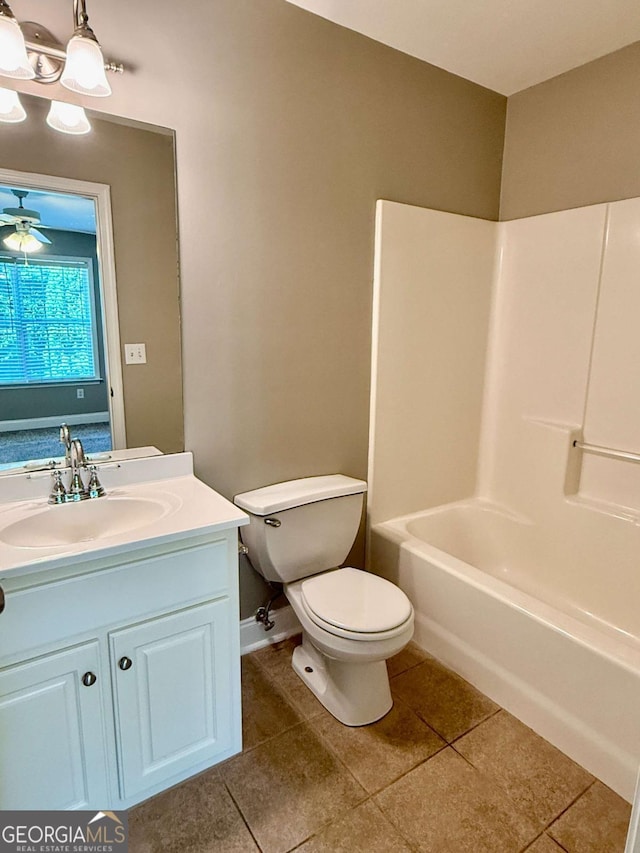 460 Barnett Shoals Rd Unit 5A, Athens, GA 30605 - bathroom featuring tile patterned flooring, vanity, and  shower combination