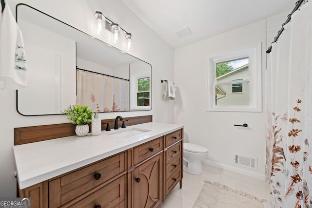 3222 Edgemont Way, Decatur, GA 30032 - bathroom with vanity, plenty of natural light, and curtained shower
